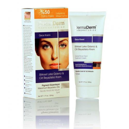 DERMADERM BİTKİSEL LEKE GİDERİCİ & CİLD BEYAZLATICI KREM (gece kremi)
