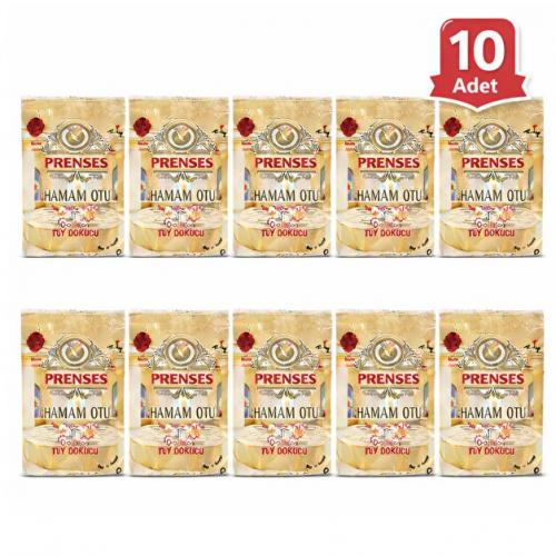 PRENSES Gül Kokulu Tüy Dökücü Toz - Hamam Otu 150 gr X 10 Adet