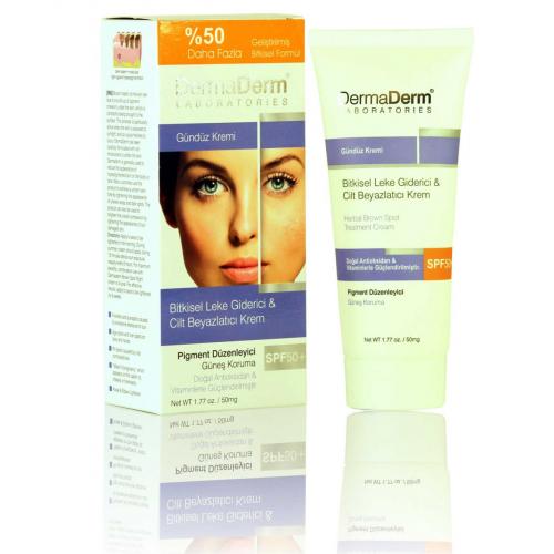 DERMADERM BİTKİSEL LEKE GİDERİCİ & CİLD BEYAZLATICI KREM (gündüz kremi)