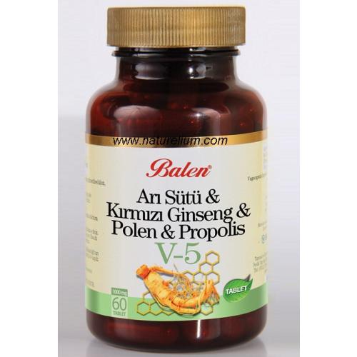 Balen Arı Sütü & Kırmızı Ginseng & Polen & Propolis 1000mg 60 Tablet